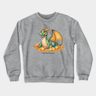 Cheese-Loving Dragon - Fun Fantasy Creature with Cheese Hoard Crewneck Sweatshirt